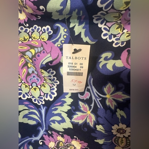 Talbots Pink and Purple Embellished Mini Pencil Skirt - Picture 5 of 9